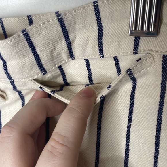 Madewell high Rise Emmett Button-Front Stripe Shorts Size 30 - Picture 5 of 13